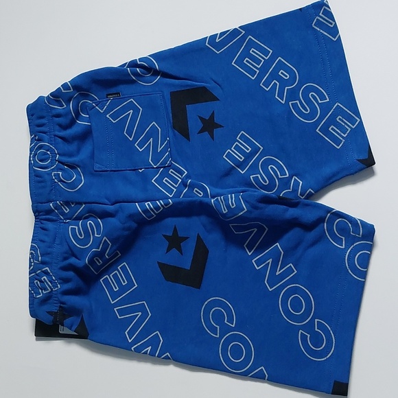 Converse Boys Fleece Cotton  Short Navy Size S 8/10 - Picture 2 of 7